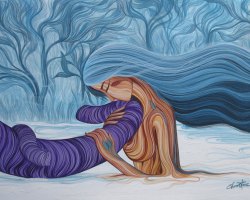 Christine Das - Fidelity (2016) - Acrylic on Canvas - 61 x 92 cm