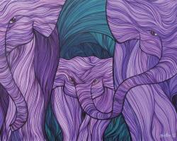 Elephantasy (2013) - Acrylic on Canvas - 76 x 102 cm